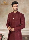 Outluk Wedding Collection 50 Pure Viscos With Embroidery And Sequence Work Indo Western Online Wholesale